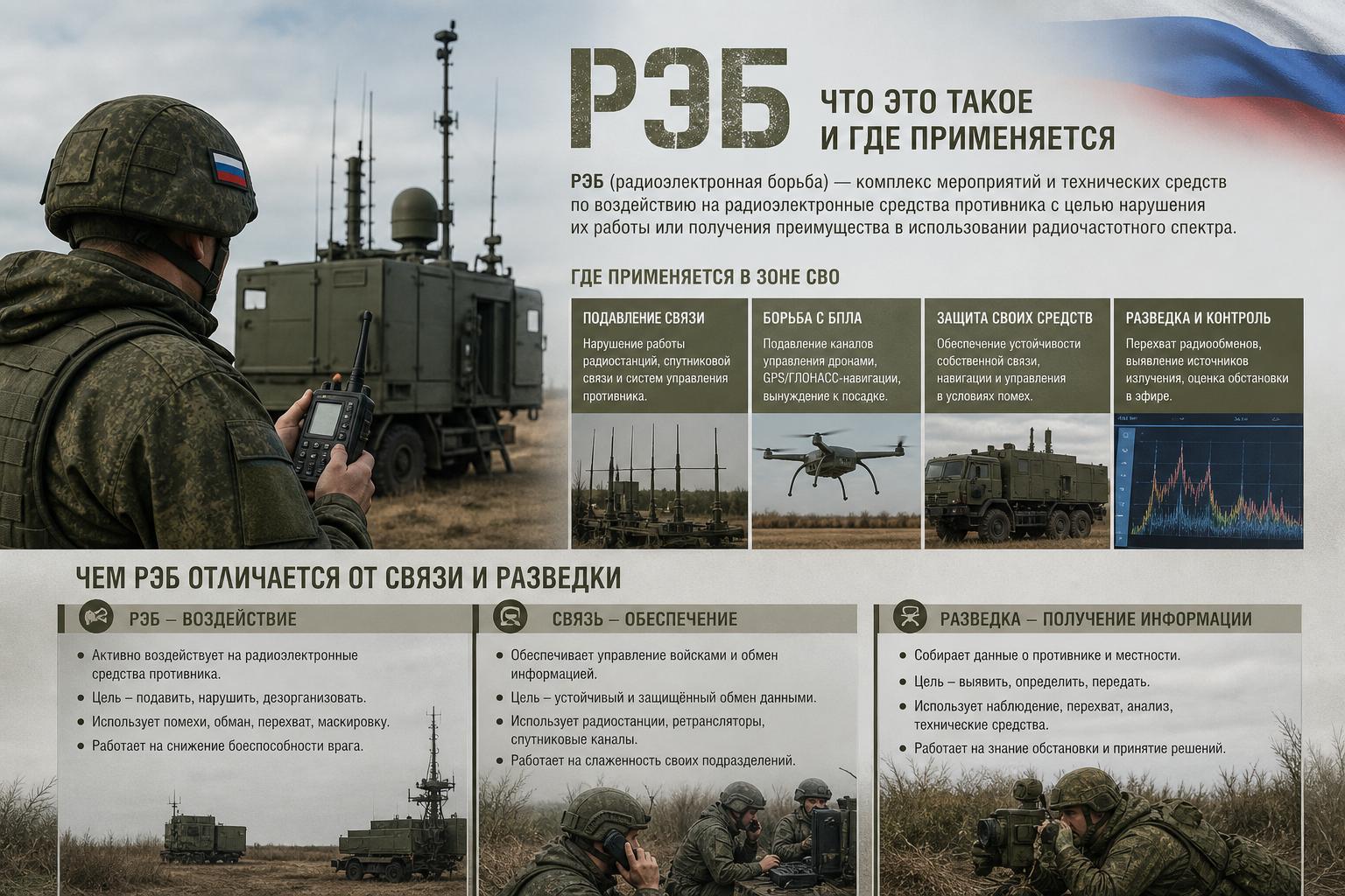 РЭБ: что означает и где встречается у участников СВО. Чем РЭБ отличается от обычной связи и разведки РЭБ: что означает и где встречается у участников СВО. Чем РЭБ отличается от обычной связи и разведки