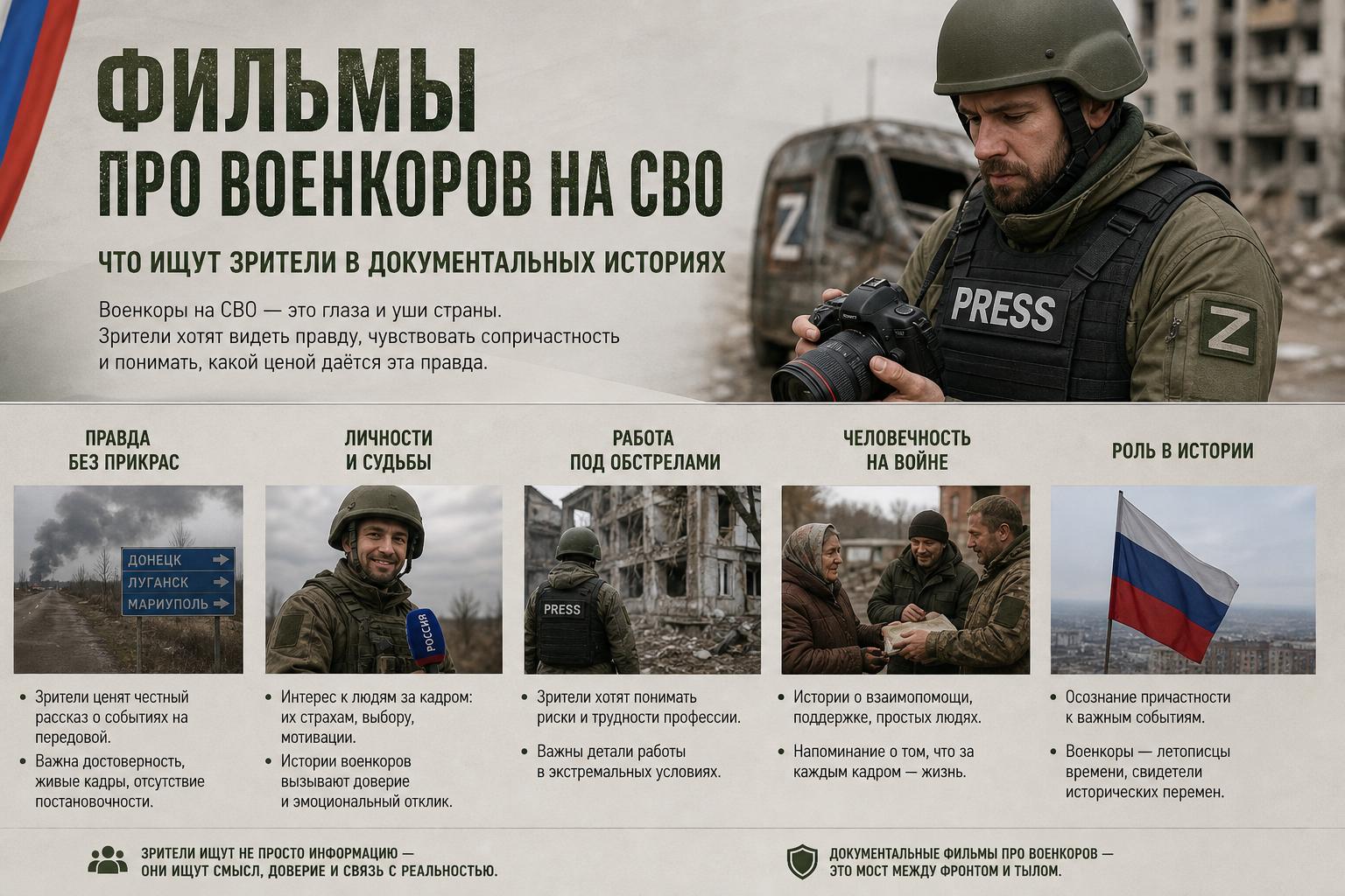 Фильмы про военкоров на СВО. Что ищут зрители в документальных историях Фильмы про военкоров на СВО. Что ищут зрители в документальных историях