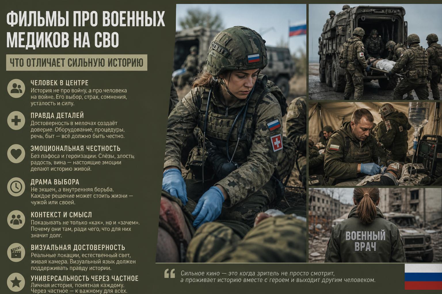 Фильмы про военных медиков на СВО. Что отличает сильную историю