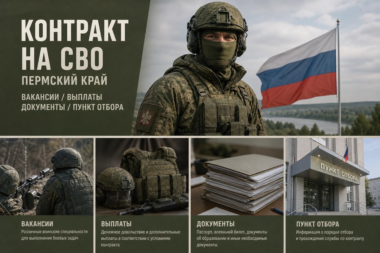 Контракт на СВО в Пермском крае: вакансии, выплаты, документы и куда обращаться