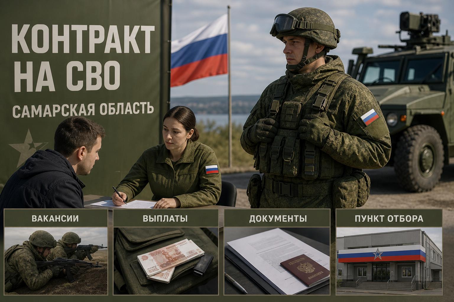 Контракт на СВО — Самарская область: вакансии, выплаты, документы и пункт отбора