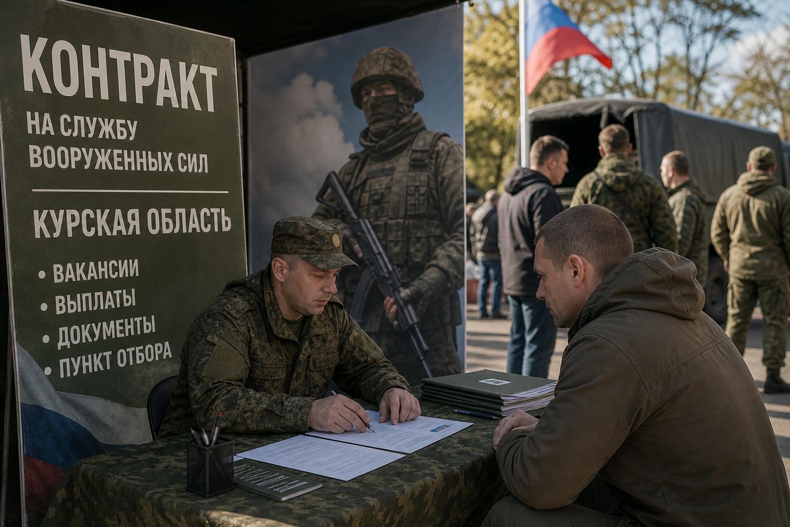 Контракт на СВО в Курской области: какие есть вакансии, какие выплаты положены, что подготовить из документов и где искать пункт отбора