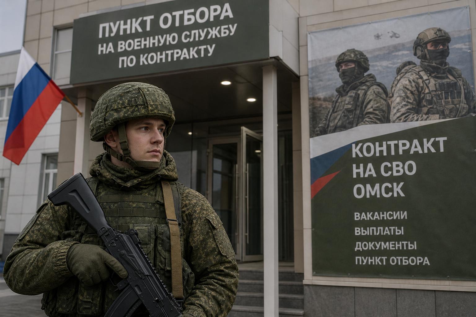 Контракт на СВО в Омске: какие бывают вакансии, какие выплаты положены и как найти пункт отбора