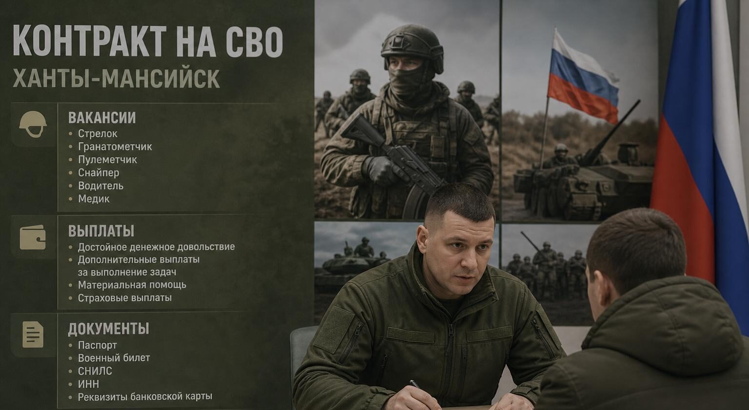 Контракт на СВО в Ханты-Мансийске: какие есть вакансии, какие выплаты обещают и как проходит оформление