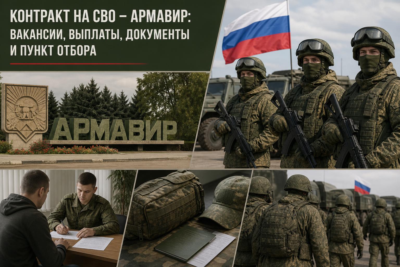 Контракт на СВО в Армавире: какие есть вакансии, какие выплаты положены и куда идти с документами