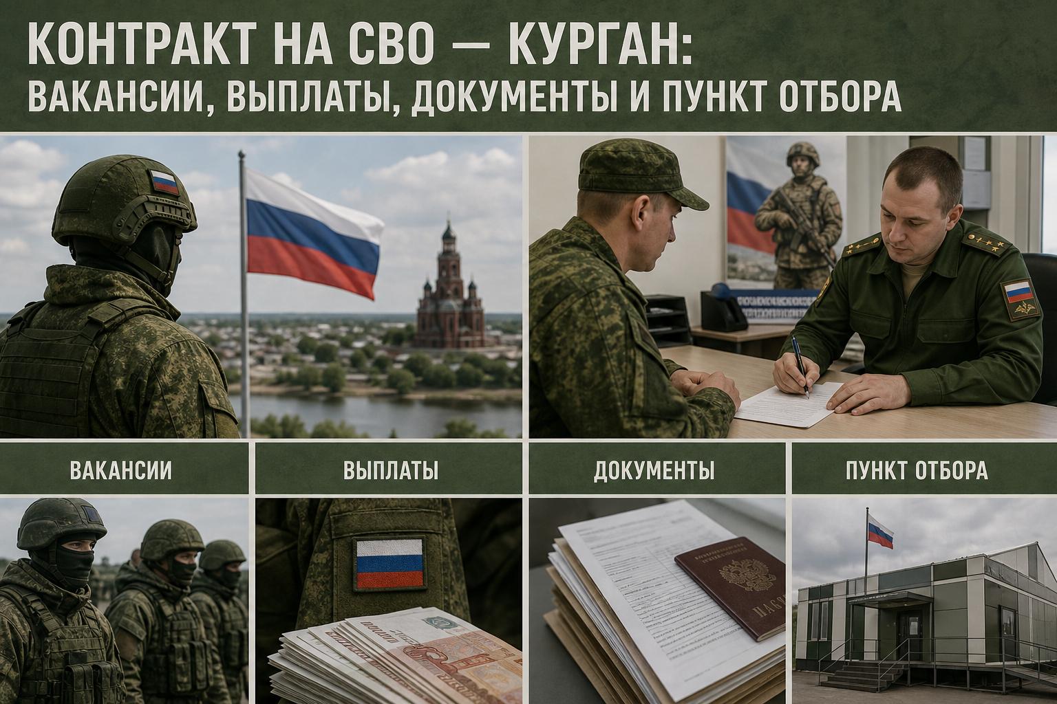Контракт на СВО — Курган: вакансии, выплаты, документы и пункт отбора