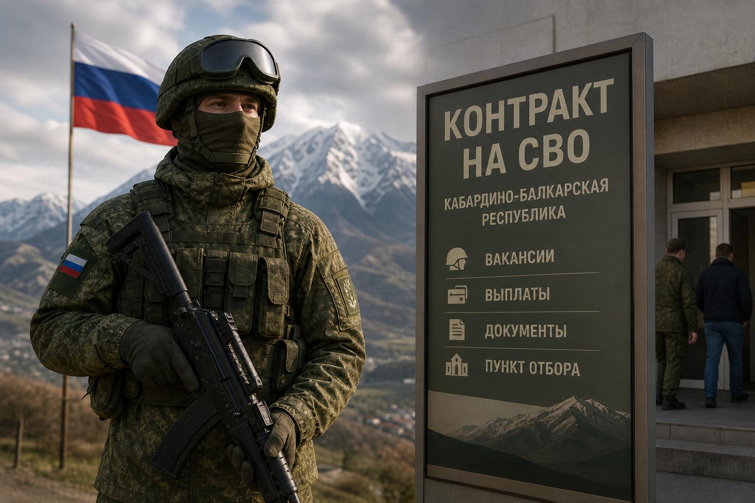Контракт на СВО в Кабардино-Балкарской Республике: какие есть вакансии, как устроены выплаты, какие нужны документы и где находится пункт отбора