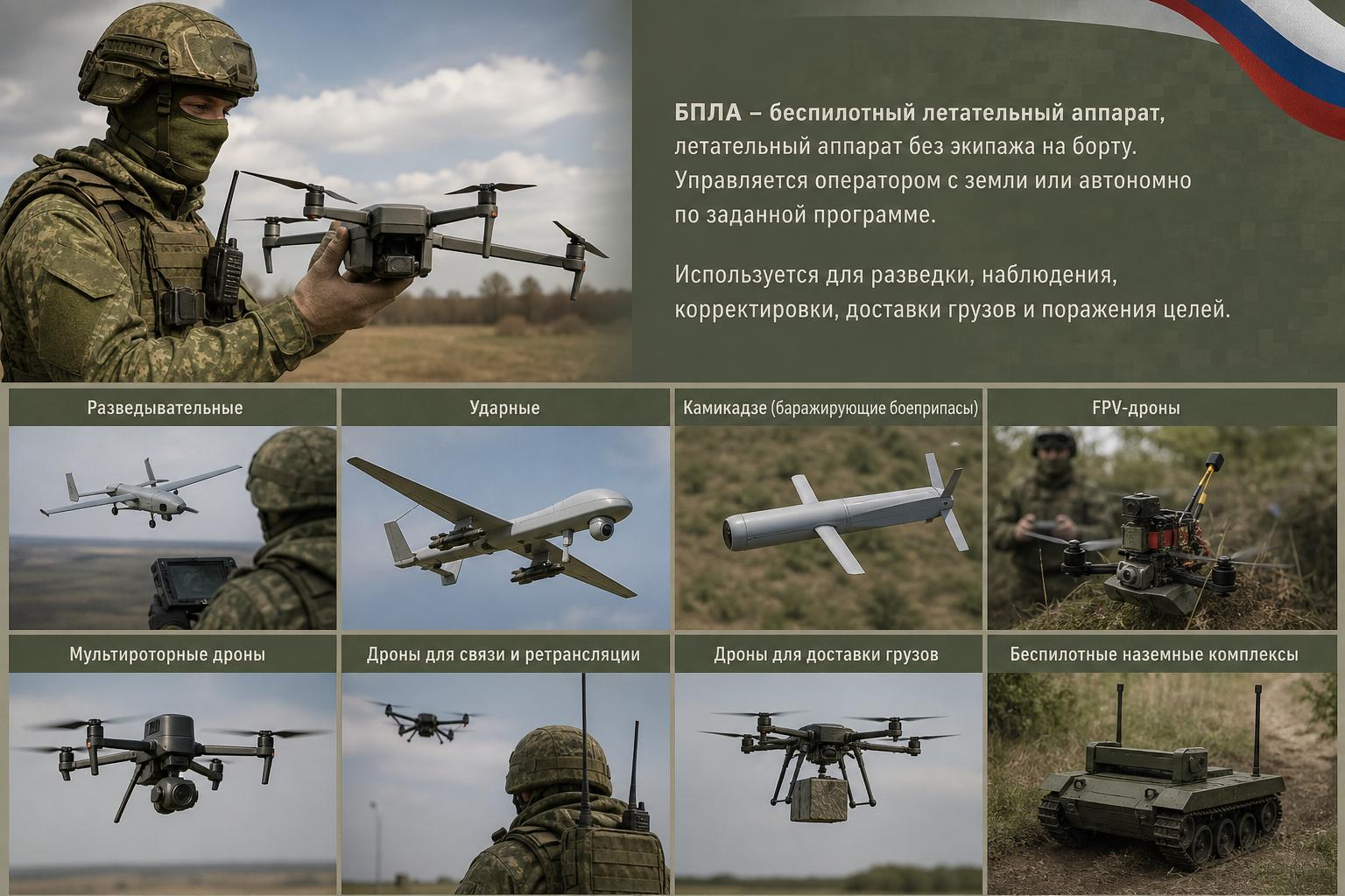 Что такое БПЛА и какие типы беспилотников используются в военных подразделениях