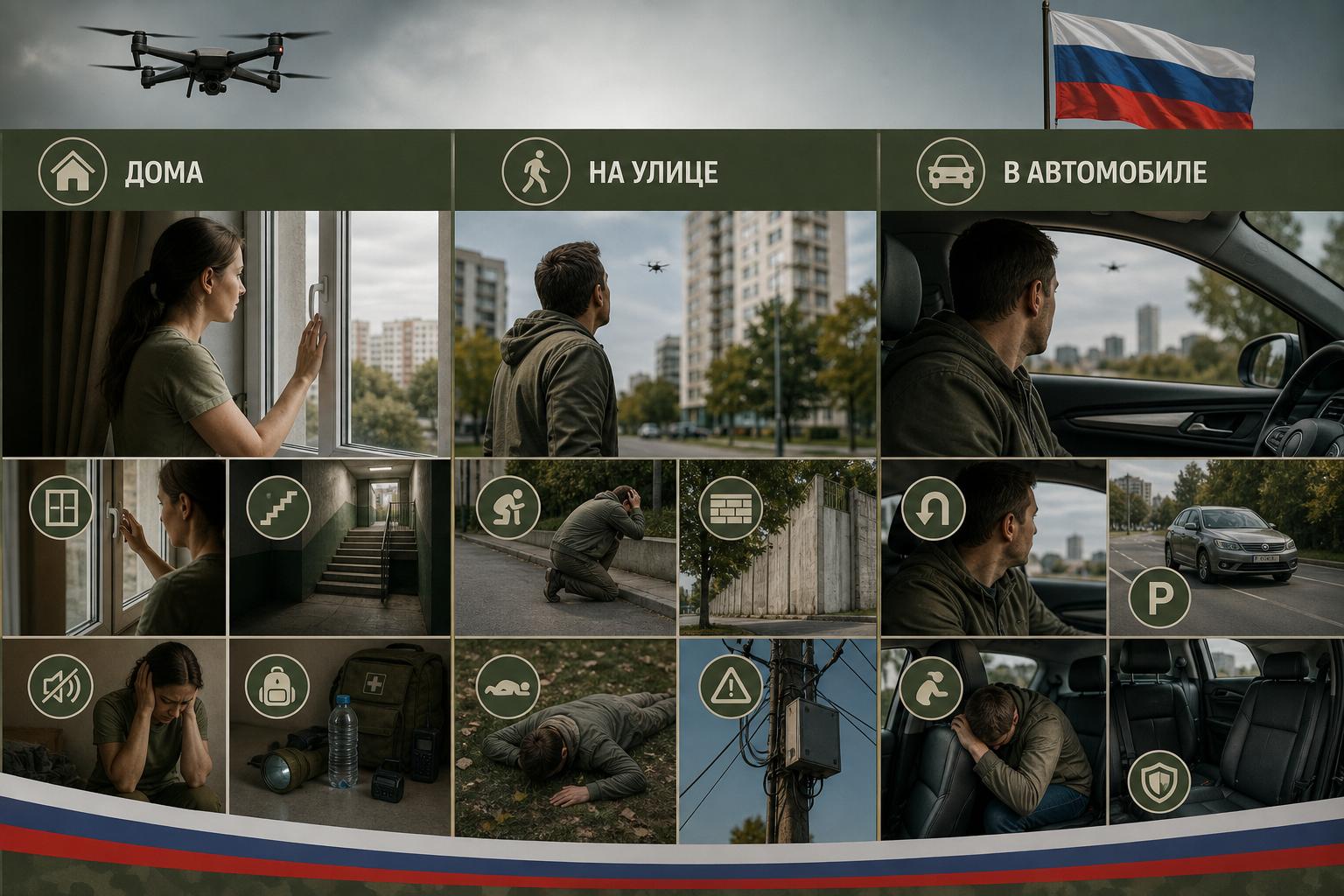Что делать при угрозе БПЛА: дома, на улице и в автомобиле