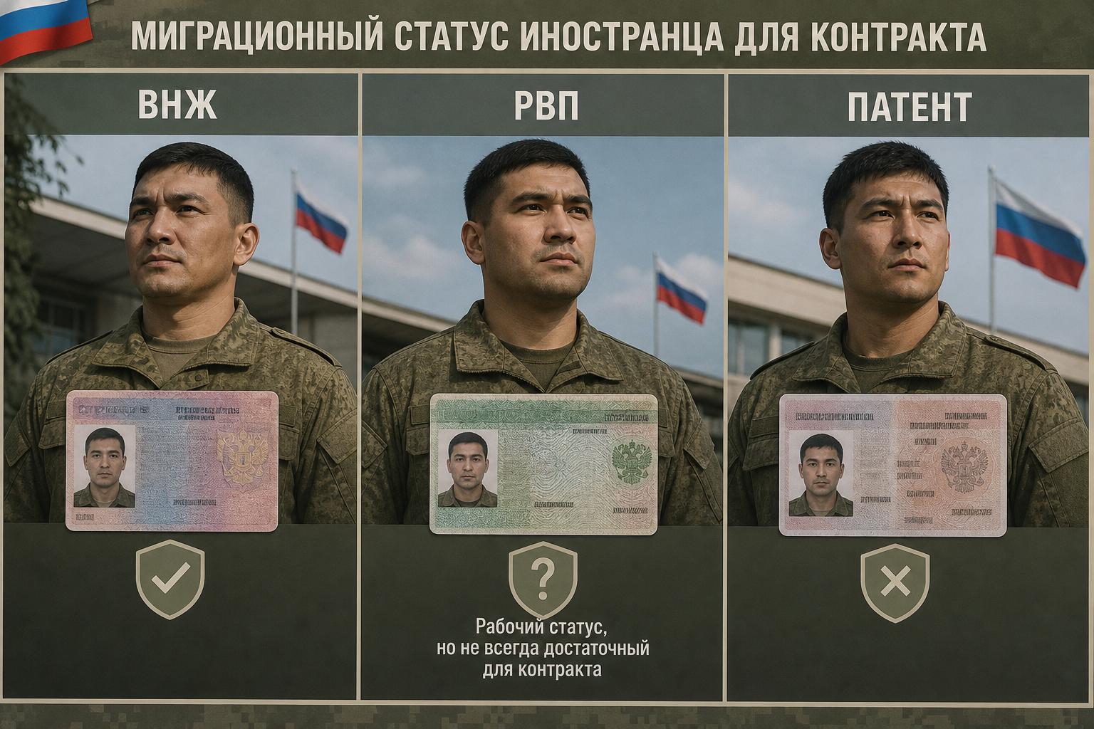 Миграционный статус иностранца для контракта: ВНЖ, РВП и патент. РВП: рабочий статус, но не всегда достаточный для контракта Миграционный статус иностранца для контракта: ВНЖ, РВП и патент. РВП: рабочий статус, но не всегда достаточный для контракта