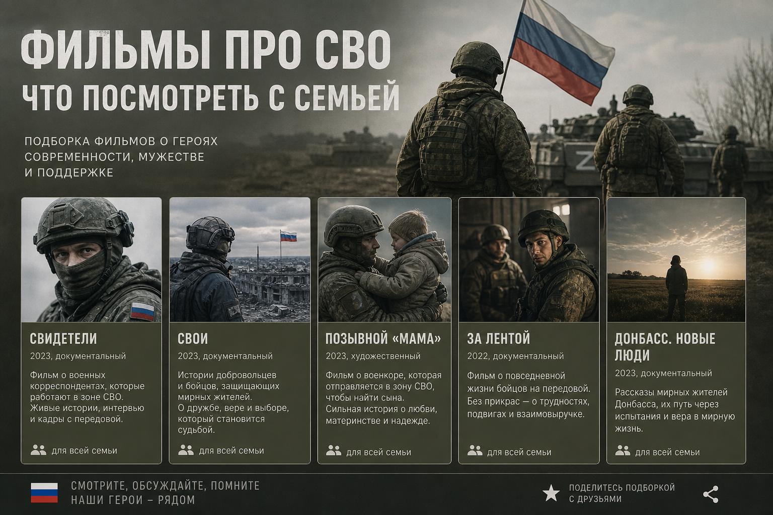 Какие фильмы про СВО посмотреть с семьей: как выбрать спокойный и честный просмотр