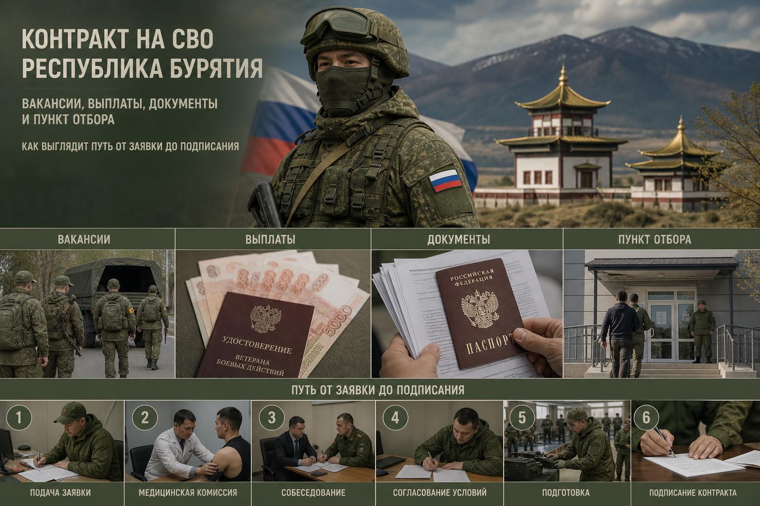 Контракт на СВО — Республика Бурятия: вакансии, выплаты, документы и пункт отбора. Как выглядит путь от заявки до подписания Контракт на СВО — Республика Бурятия: вакансии, выплаты, документы и пункт отбора. Как выглядит путь от заявки до подписания