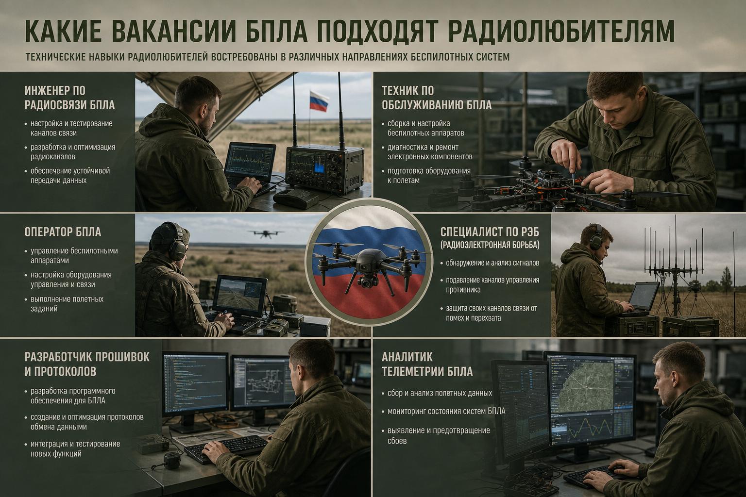 Какие вакансии БПЛА подходят радиолюбителям: где опыт с радиосвязью становится рабочим навыком