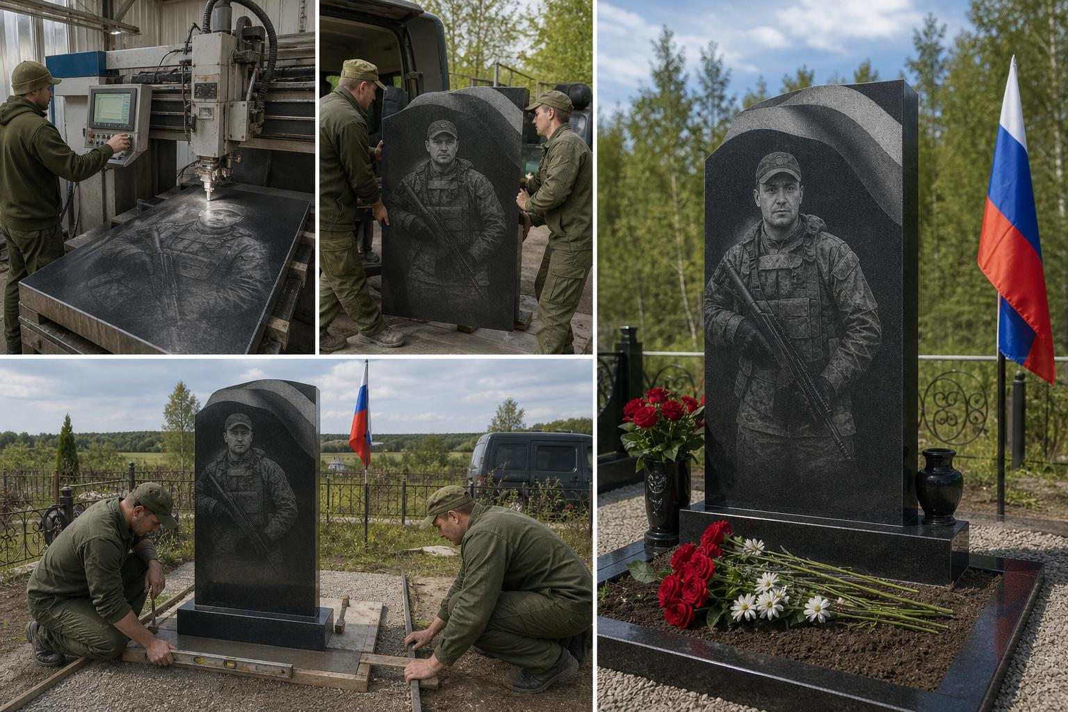 Изготовление и установка памятника погибшему военнослужащему: как проходит работа и на что обратить внимание