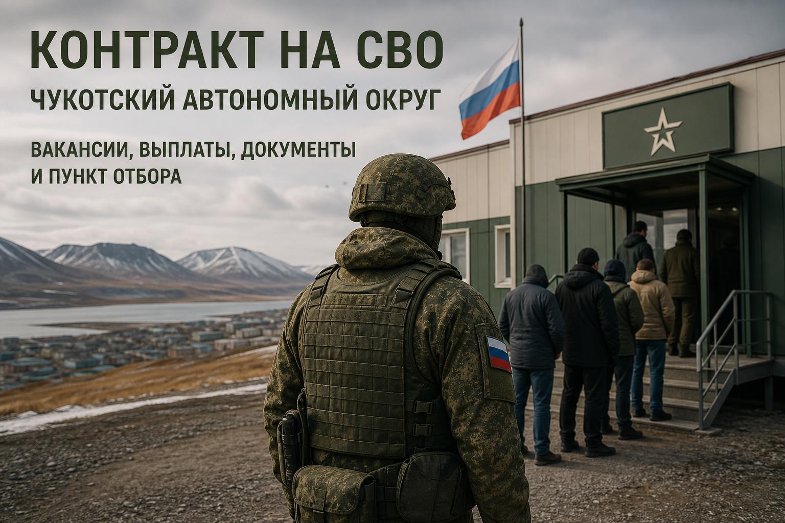Контракт на СВО — Чукотский автономный округ: вакансии, выплаты, документы и пункт отбора