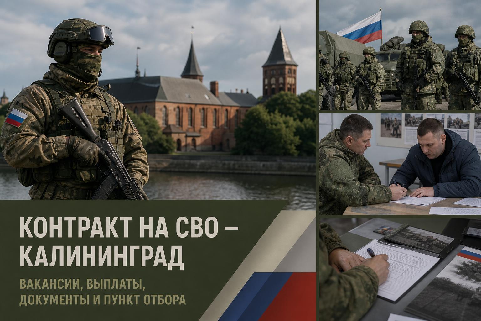 Контракт на СВО в Калининграде: какие бывают вакансии, как устроены выплаты и что нужно для оформления