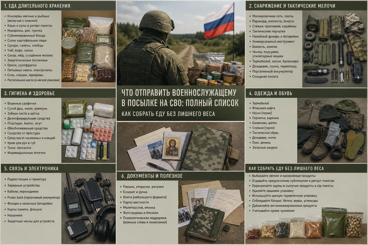 Что отправить военнослужащему в посылке на СВО: полный список. Как собрать еду без лишнего веса Что отправить военнослужащему в посылке на СВО: полный список. Как собрать еду без лишнего веса